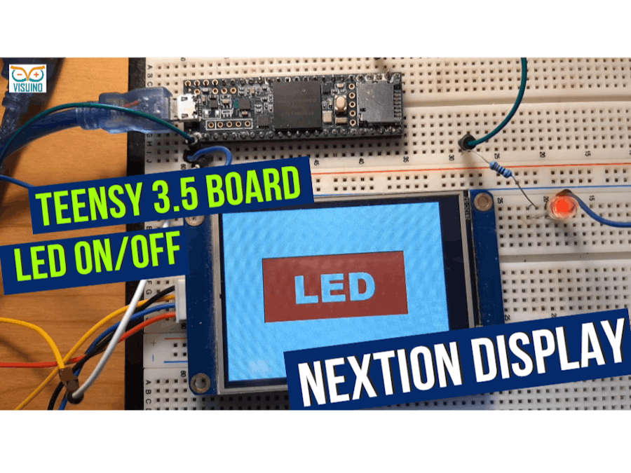 Teensy Board & Nextion Display - Control LED On-Off