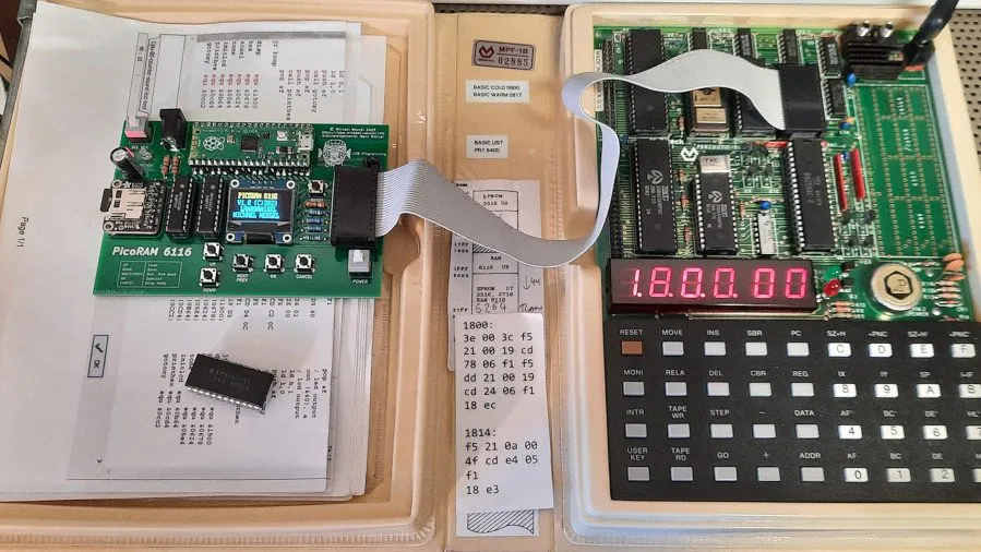Michael Wessel's Raspberry Pi Pico-Powered 6116 SRAM Emulator