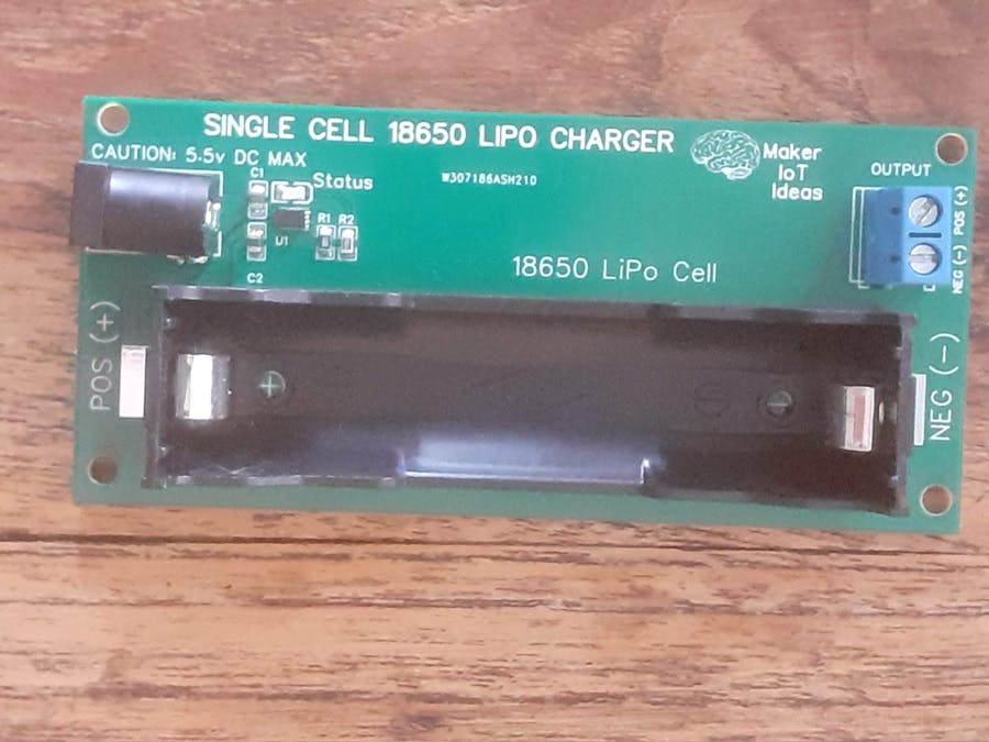 Single 18650 Lipo Cell Charger