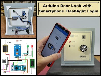 Arduino Door Lock with Smartphone Flashlight Login