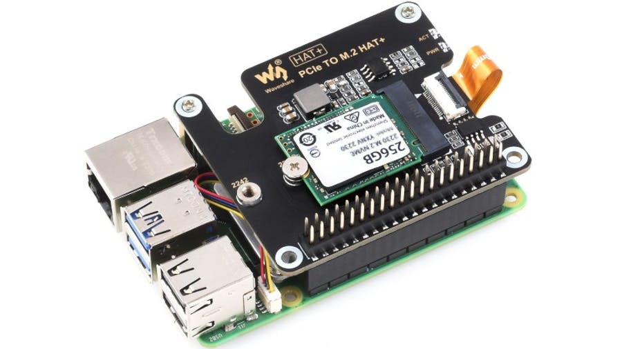 Waveshare PCIe to M.2 adapter for Raspberry Pi 5 will only cost you $8.99 -  CNX Software