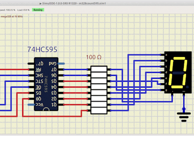AVR C++ code for LS74HC595 Shift Register and 7 Segment LED