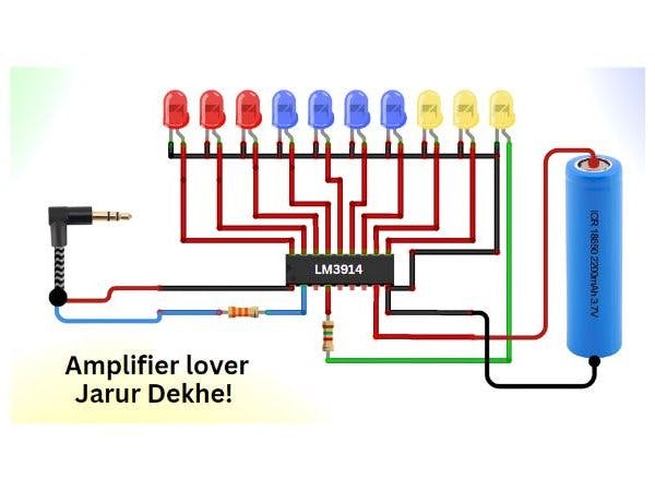 VU meter circuit lm3915 wiring diagram