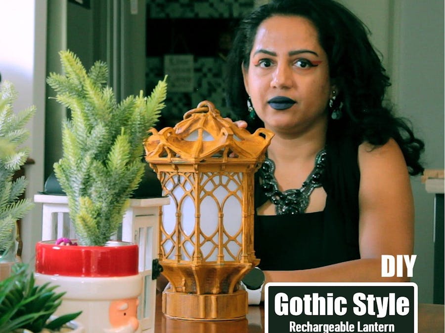 3D Printed Rechargeable Gothic Lantern