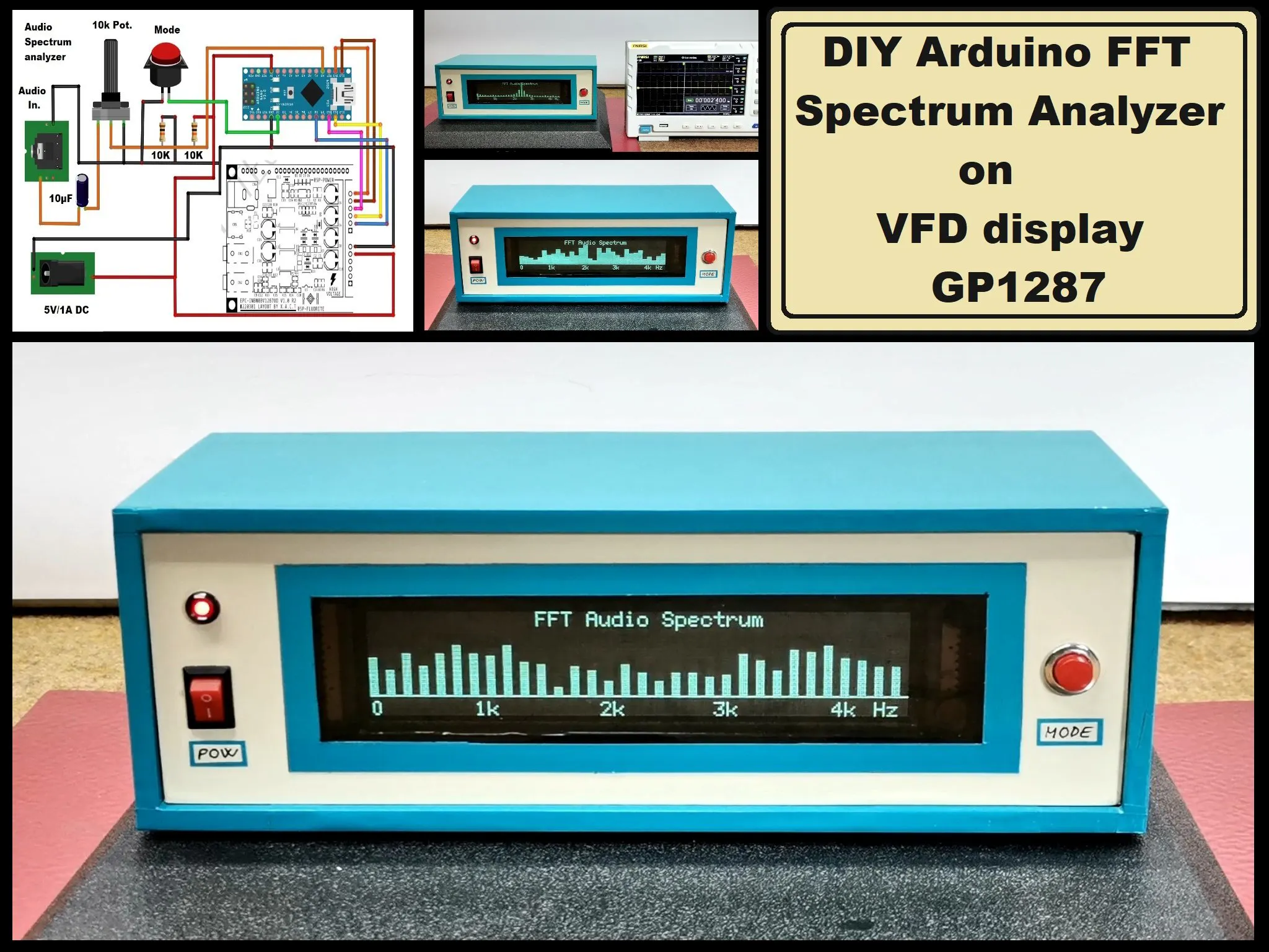 Diy Arduino Audio Spectrum Analyzer On Vfd Display – LOIT