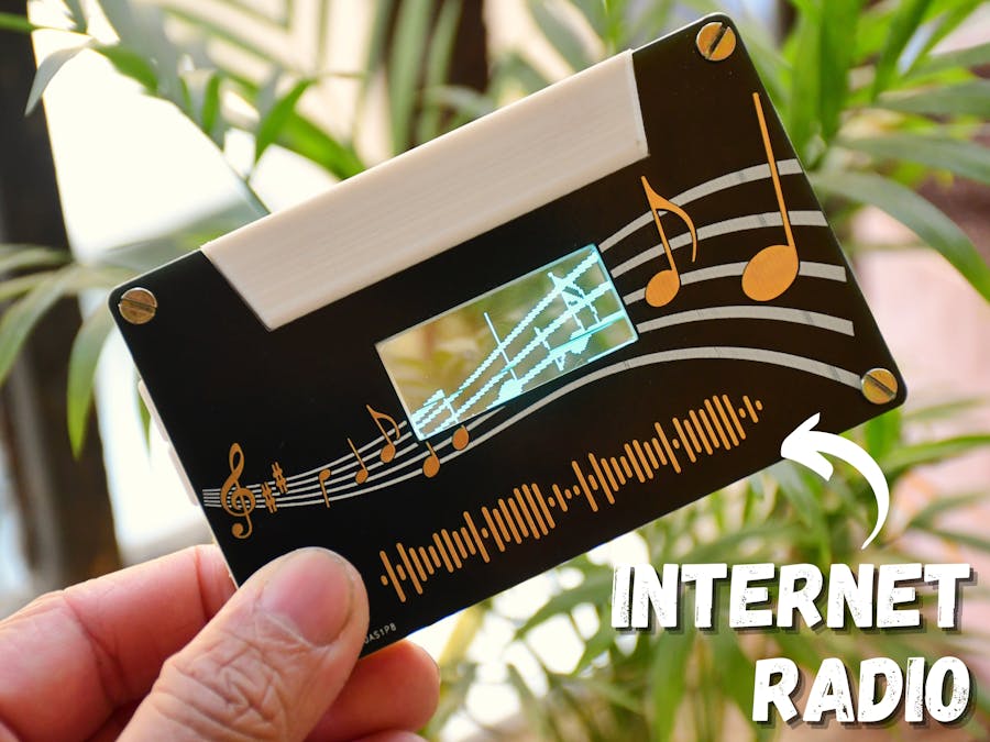 Retro Internet Radio using ESP32 & Transparent OLED Display