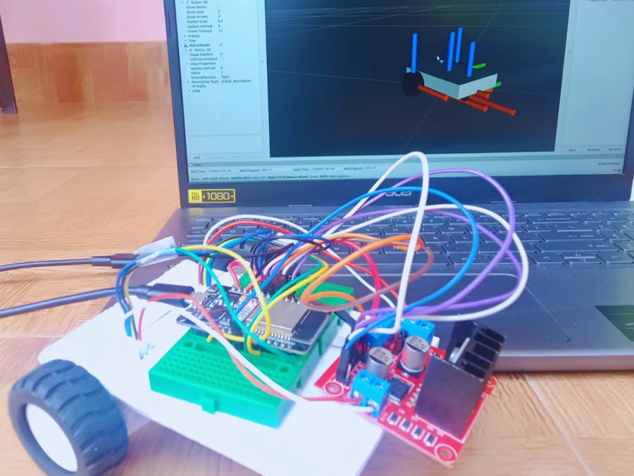 Differential drive robot using ROS2 and ESP32