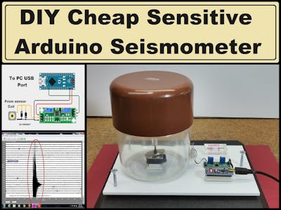 DIY extremly Sensitive and cheap Arduino Seismometer