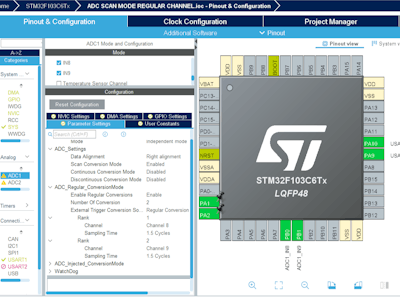 Advanced Analog-to-Digital Conversion : STM32 ADC Scan Mode
