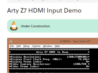 Digilent_Arty Z7 HDMI Input Demo