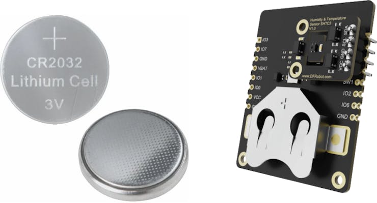 Fermion: BLE Sensor Beacon can be powered by 3V CR2032 Coin cell battery