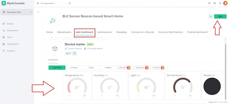 Create Web Dashboard