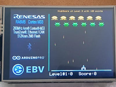 Space Invaders for Arduino Pro