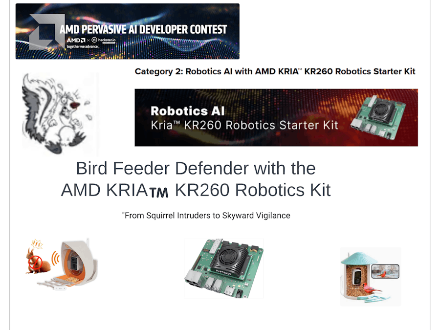 Bird Feeder Defender with the AMD KRIA™ KR260 Robotics Kit