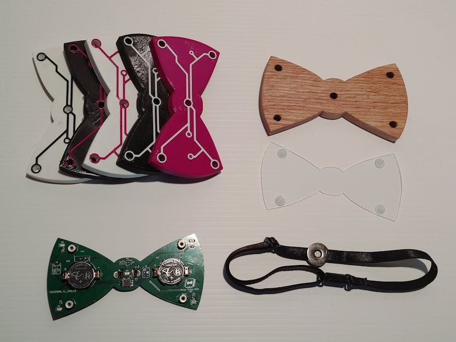Animated Light Up PCB Bow Tie