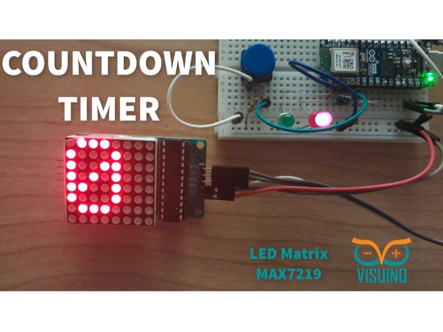 LED Matrix Countdown Timer Using Visuino