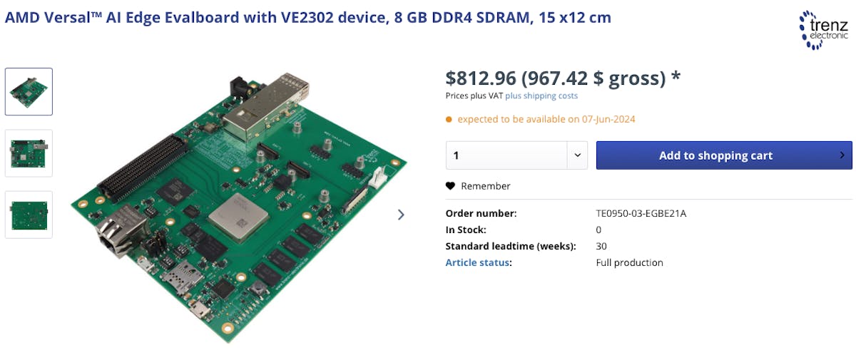 TE0950: New AMD Versal AI Edge Development Board From Trenz