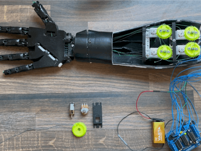 DC Motor Position Control with Potentiometer for Robotic Arm