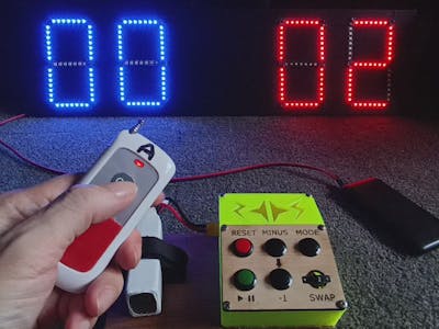 Wireless Scoreboard Display for Drone Soccer or Other Games