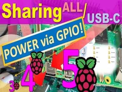 Raspberry Pi 5:How to use USB-C to share+power RPi via GPIO?