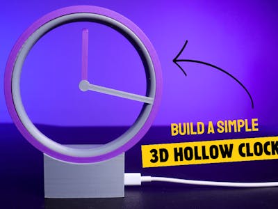 Make a simple 3D Hollow clock (Arduino Nano and 5V Stepper)