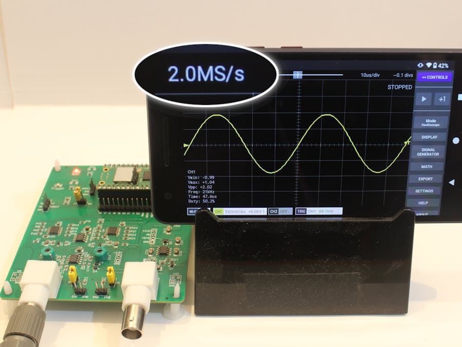 Quadrupling the sample rate of an RP2040 oscilloscope