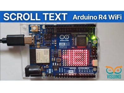 Scrolling Text on Arduino UNO R4 WiFi Using Visuino
