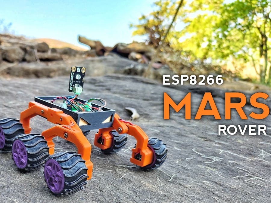 3D Printeed Mars Rover Using ESP12E