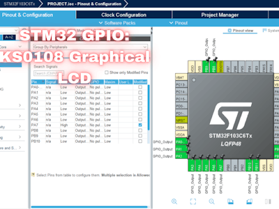 STM32 & KS0108 LCD Integration: Proteus Simulation