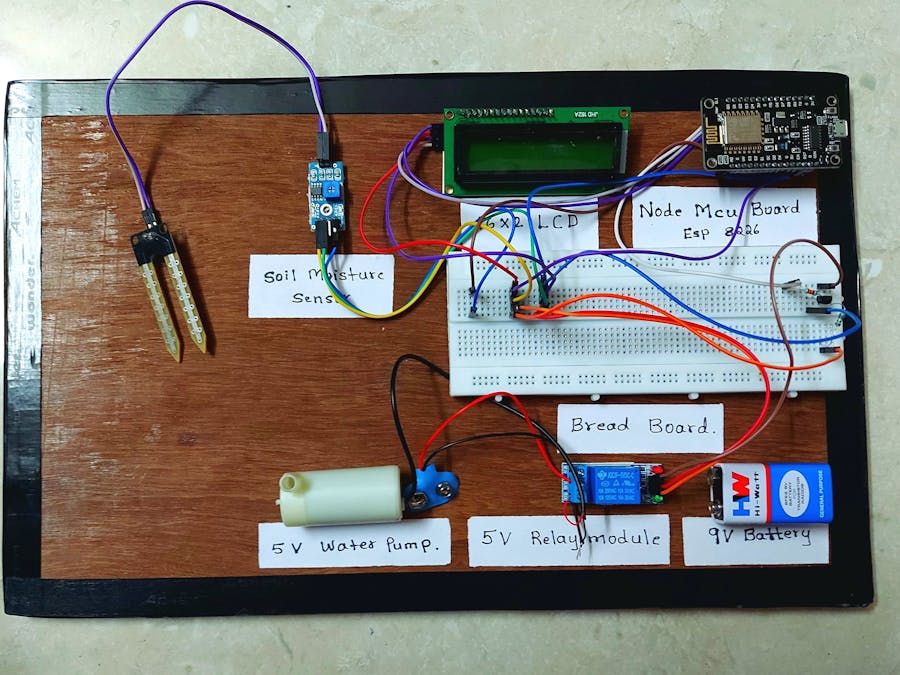 Smart plant watering system using esp8266