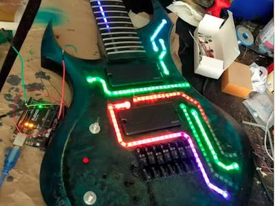 Let's build an electric guitar with LED WS2812b