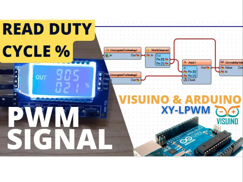 Read Duty Cycle of a PWM Signal Using Visuino - Hackster.io