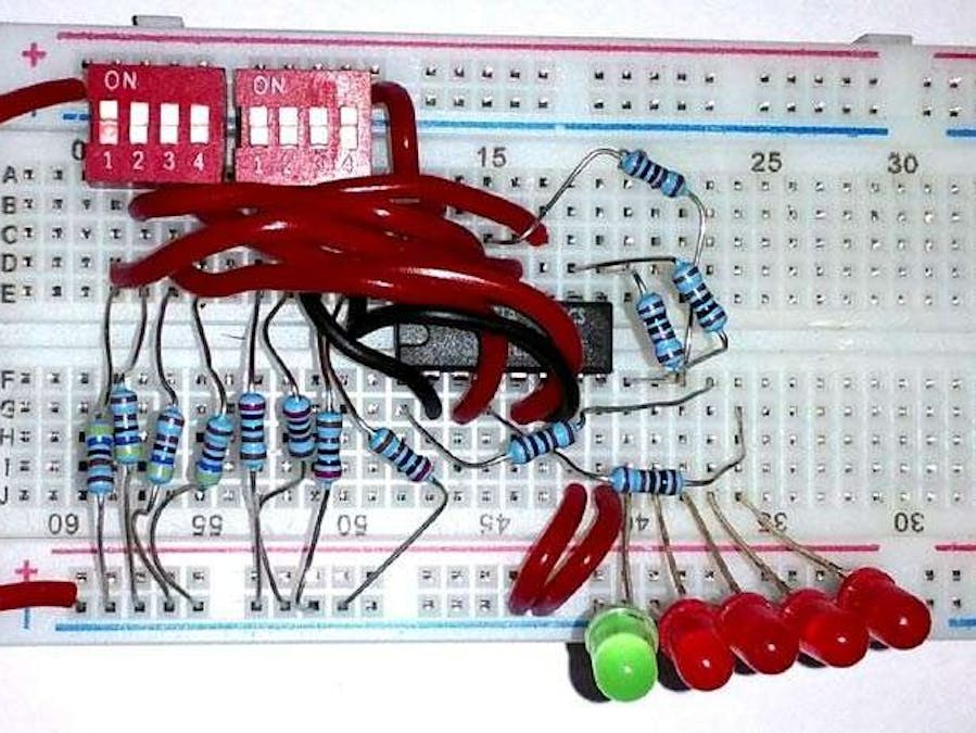 Full-Adder Using 74LS283N