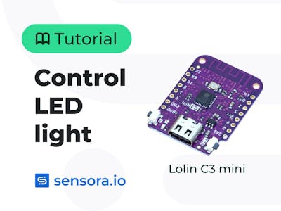 ESP32 LED light control with Sensora Cloud