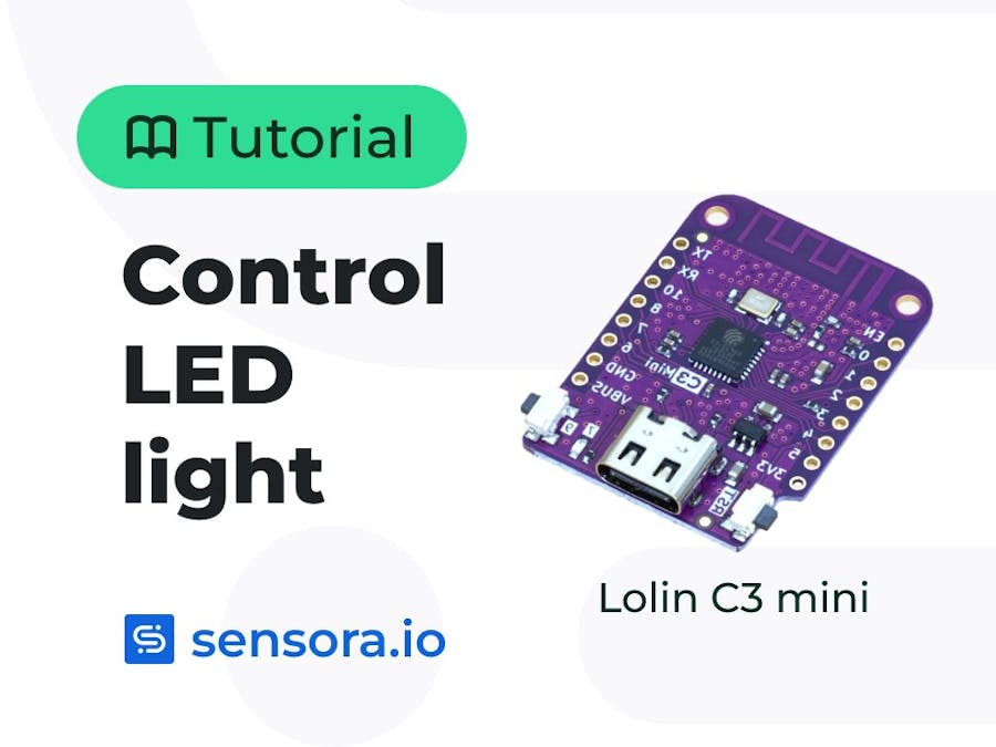 ESP32 LED light control with Sensora Cloud