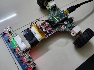 Arduino line follower controlled by ROS1