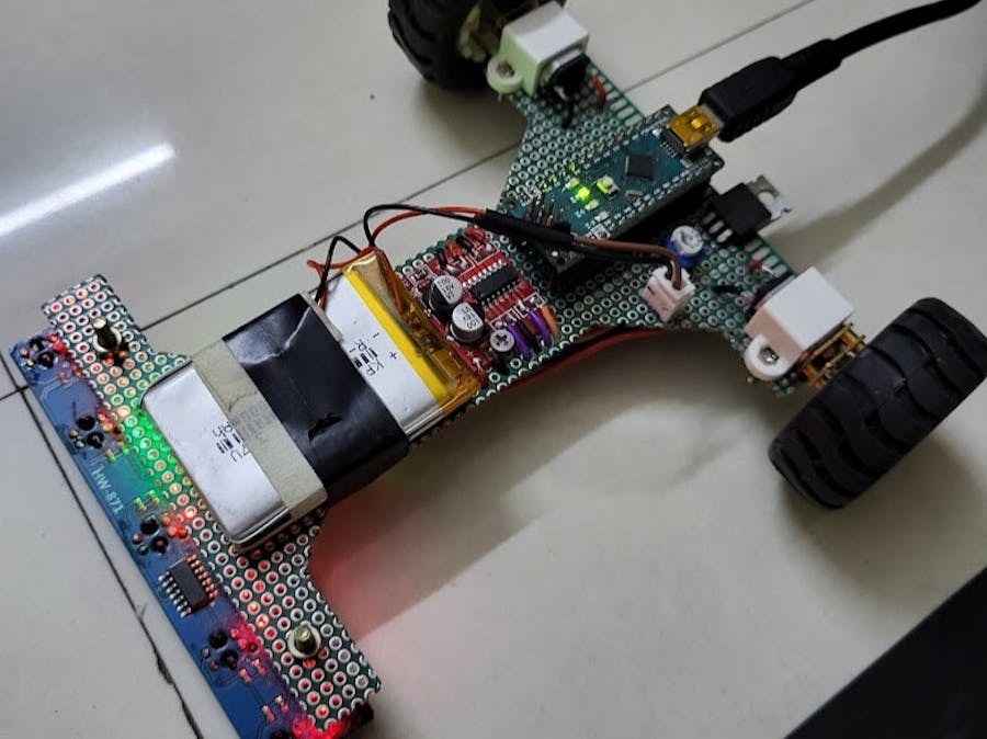 Arduino line follower controlled by ROS1