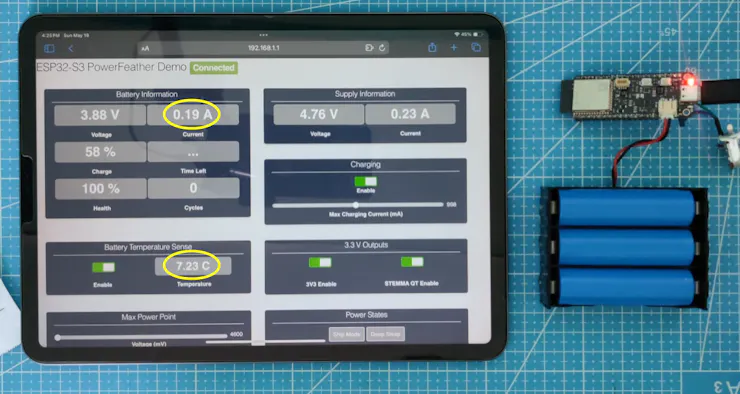 Charging current from 0 C - 10 C: ~ 200 mA
