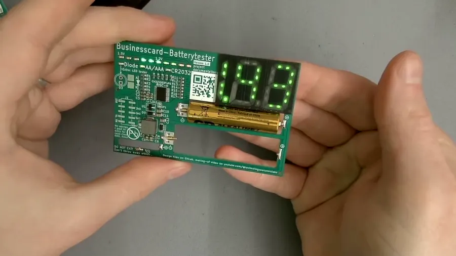 This Business Card Doubles as a Handy Battery Tester, Thanks to a