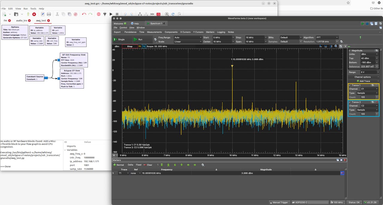 Getting Started with the SDR Zmod on Eclypse Z7 + GNU Radio