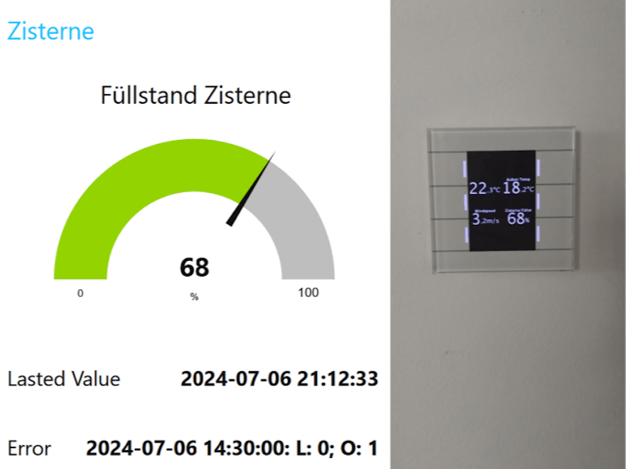 TOF Water tank sensor on KNX