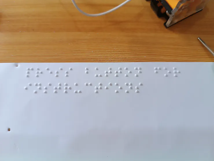 Braille Message Front