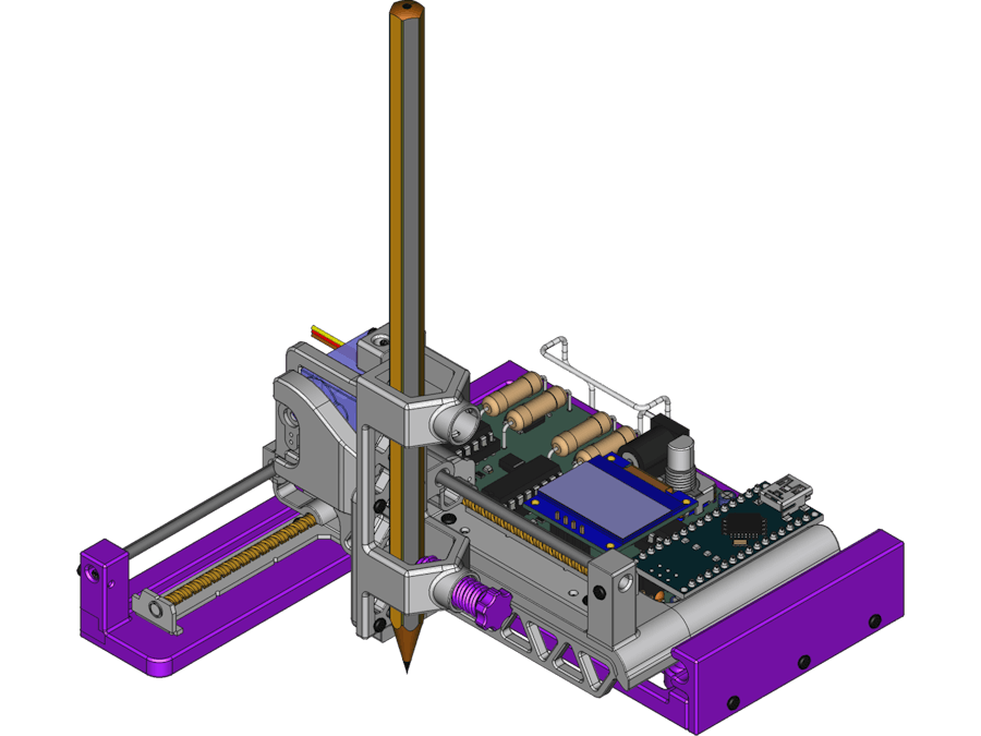 Tim's Mini Plotter 2 with Single PCB