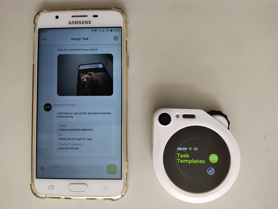 Doorbell fierce animal detector on SenseCAP Watcher