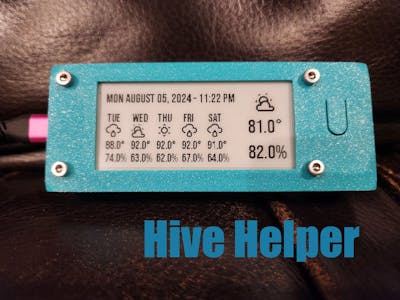 Hive Helper - Xiao ESP32C3 ePaper Home Assistant Display