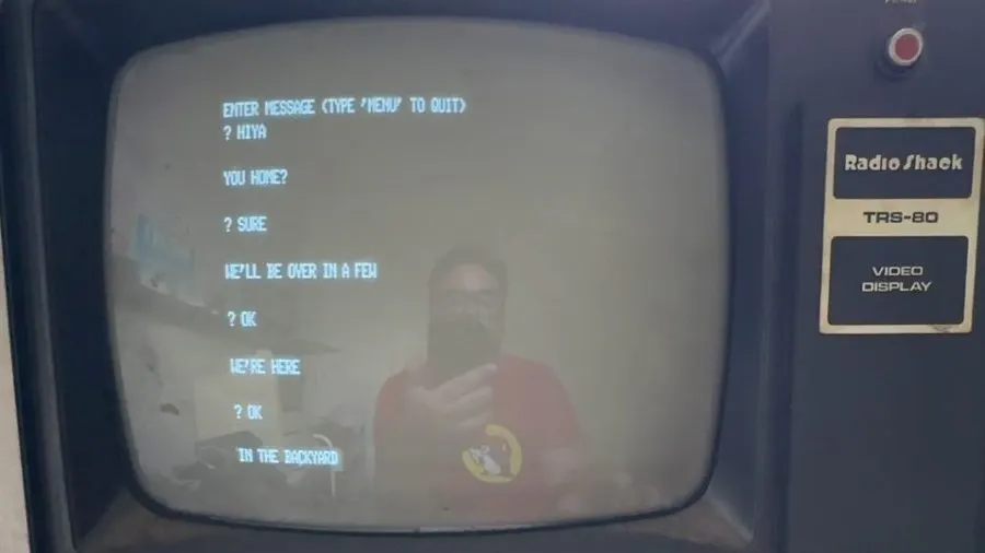 Josh Sucher Surprises His Dad with a Restored TRS-80 — Delivering