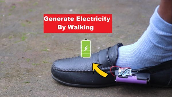 DIY generator shoes turn steps into electricity