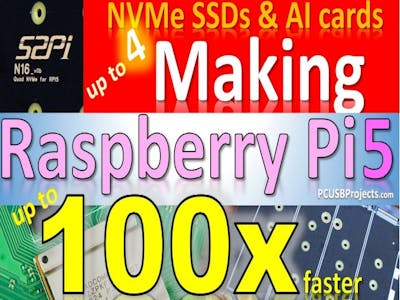 Making Raspberry Pi 5 faster with up tp 4 SSDs and AI cards