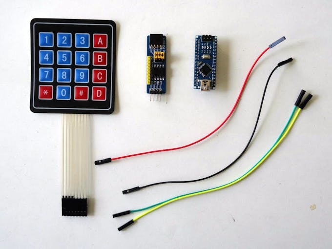 I2C Matrix Keypad With PCF8574/PCF8574A GPIO and Visuino - Arduino ...