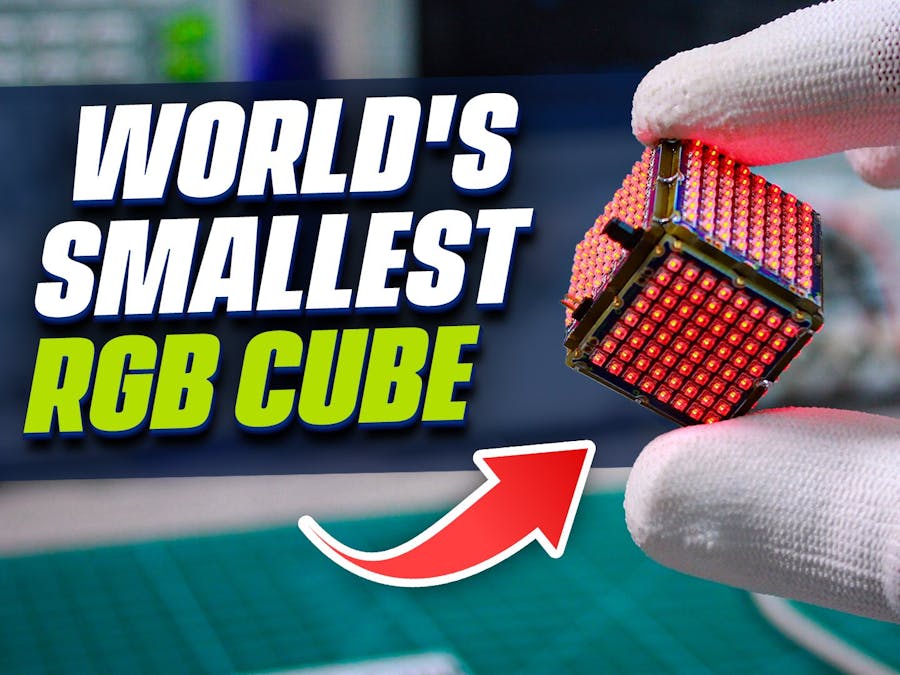 World's Smallest RGB LED Cube With 384 Pixels